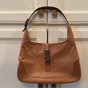 Calfskin Small Jackie O Hobo Brown